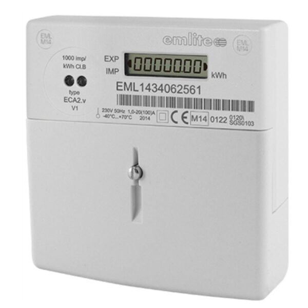 CM100LCD-ETC MID Approved Single Phase kWh Meter with Extended Terminal Cover