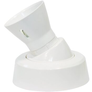 Niglon BLAHOPW ceiling batten lampholder with bayonet fitting, clear polycarbonate base, and pre-wired terminals.