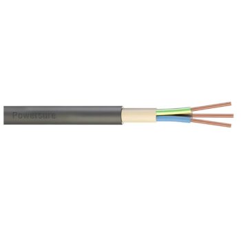 Doncaster Cables 5 Core 4.0mm Black PVC NYY-J Cable - Length Cut per Meter