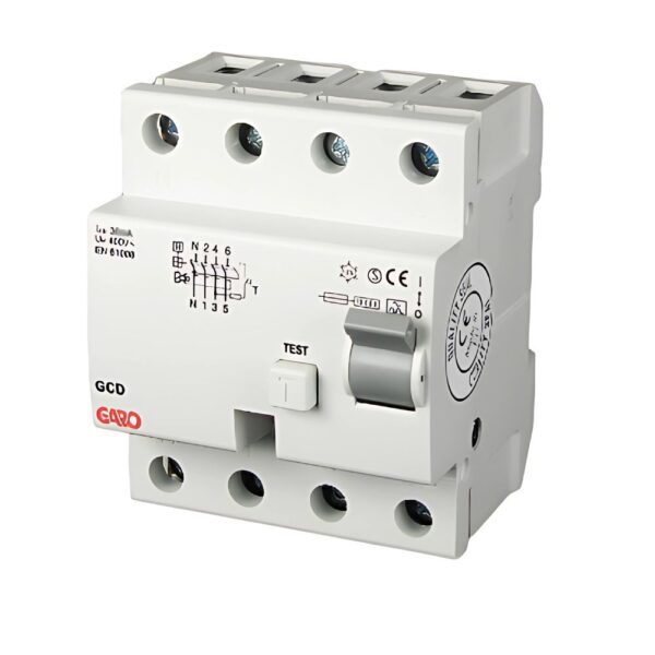Garo URBBV416-6SCR Industrial 16A 400V IP67 Three Phase Socket with Built-In 4 Pole RCD