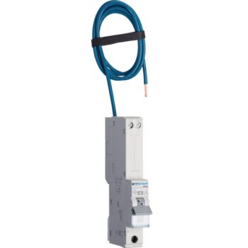 Technical sheet for Hager ARL956U – 6A C Curve arc fault and residual protection RCBO, 6kA rated with 1m fly lead.