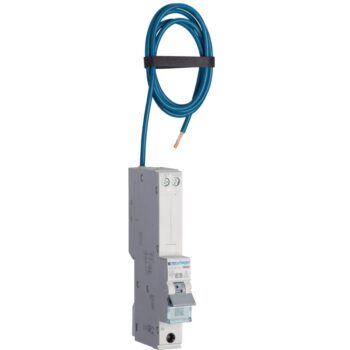 Hager ARL970U 20A AFDD RCBO – single-module circuit protection with arc fault detection, Type A RCD, and Curve C tripping.