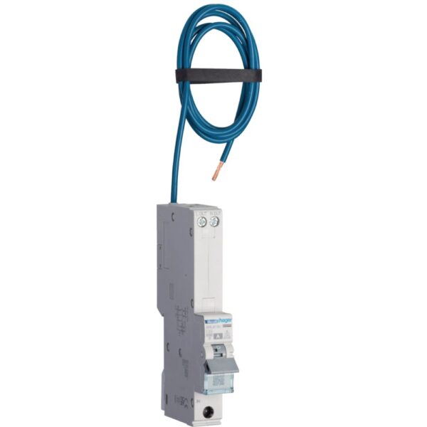 Hager ARL970U 20A AFDD RCBO – single-module circuit protection with arc fault detection, Type A RCD, and Curve C tripping.