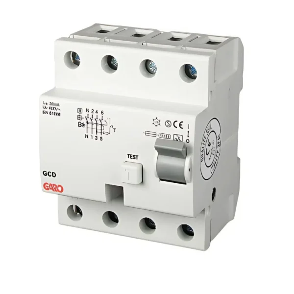 Industrial 32A Three Phase Socket with Built-in RCD