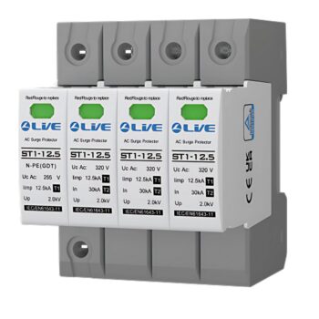Live Electrical ST1-12.5 4 Pole Type 1+2 SPD Surge Protection