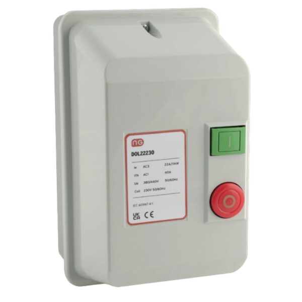 Niglon DOL22230 230V 22A 5.5kW DOL Enclosed Direct On Line Starter
