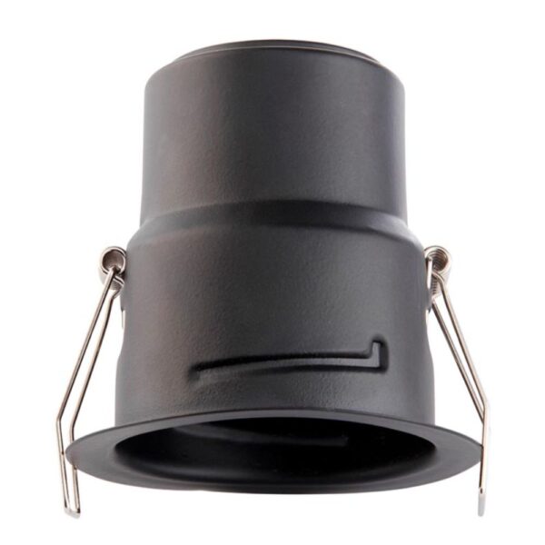 ShieldONE 65 GU10 downlight by Saxby – fire-rated recessed ceiling light with dimming support, IP65 rating, and interchangeable bezels.