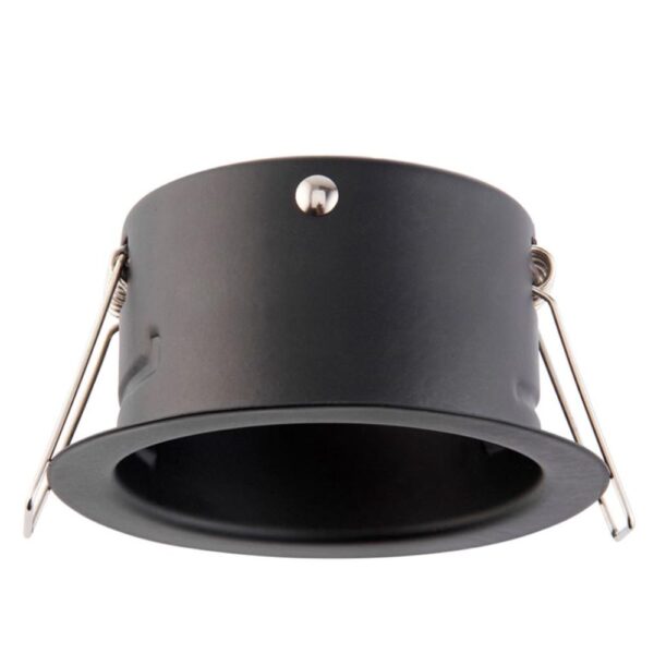 Saxby ShieldONE 65 fire-rated open GU10 downlight in white steel – open-can design with 30, 60, 90-minute ceiling fire protection