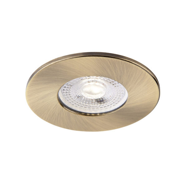 Antique Brass Fixed Bezel for Saxby ShieldONE 65 GU10 Downlight