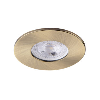 Antique Brass Fixed Bezel for Saxby ShieldONE 65 GU10 Downlight