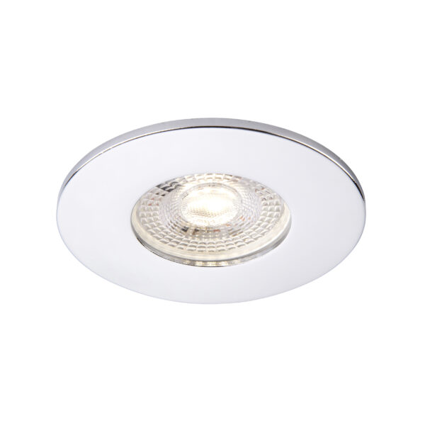 Chrome Fixed Bezel for Saxby ShieldONE 65 GU10 Downlight