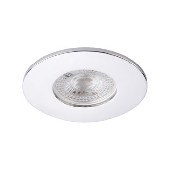 Chrome Fixed Bezel for Saxby ShieldONE 65 GU10 Downlight