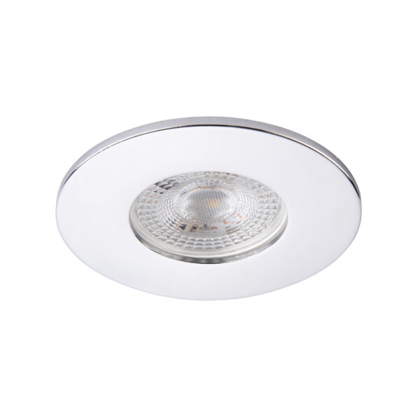 Chrome Fixed Bezel for Saxby ShieldONE 65 GU10 Downlight