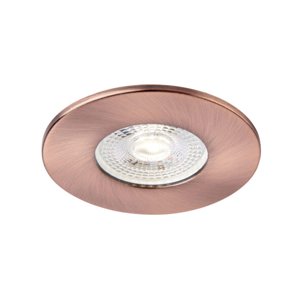 Copper Fixed Bezel for Saxby ShieldONE 65 GU10 Downlight