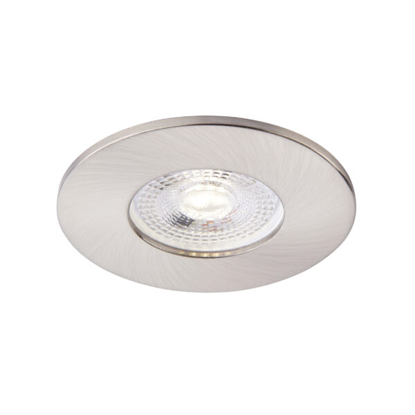Satin Nickel Fixed Bezel for Saxby ShieldONE 65 GU10 Downlight