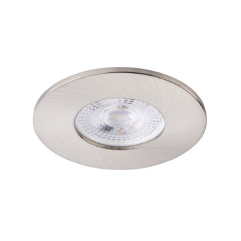 Satin Nickel Fixed Bezel for Saxby ShieldONE 65 GU10 Downlight