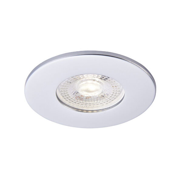 Silver Fixed Bezel for Saxby ShieldONE 65 GU10 Downlight