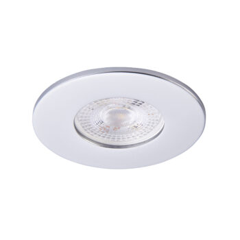 Silver Fixed Bezel for Saxby ShieldONE 65 GU10 Downlight
