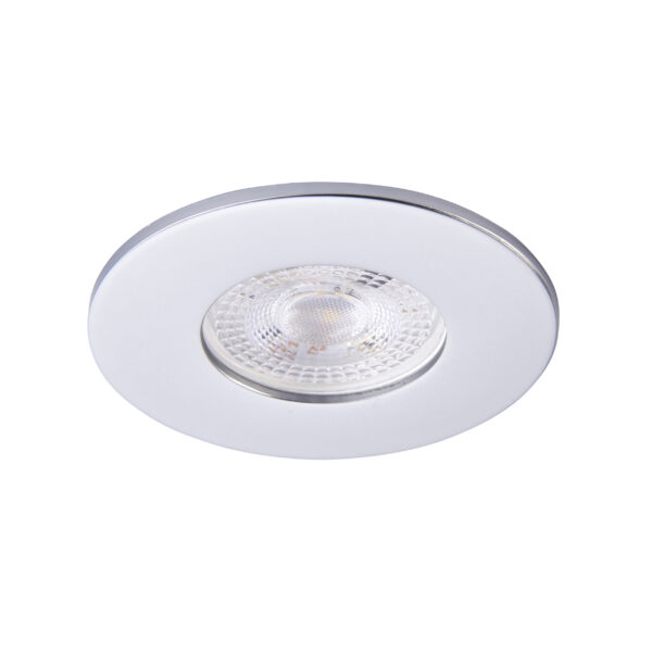 Silver Fixed Bezel for Saxby ShieldONE 65 GU10 Downlight