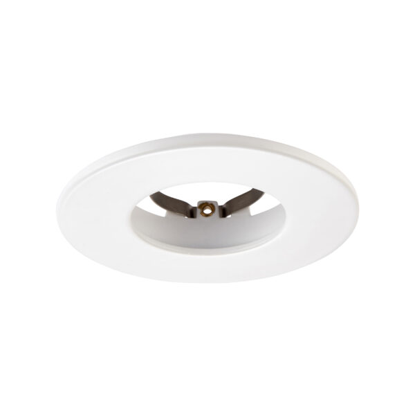 White Fixed Bezel for Saxby ShieldONE 65 GU10 Downlight