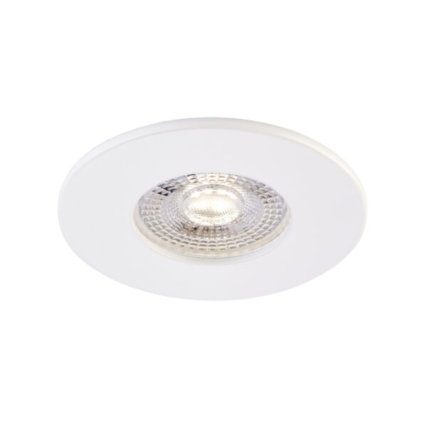White Fixed Bezel for Saxby ShieldONE 65 GU10 Downlight