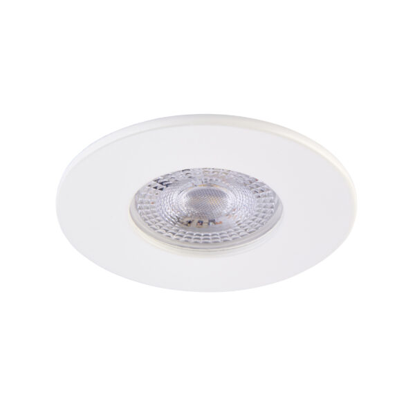White Fixed Bezel for Saxby ShieldONE 65 GU10 Downlight
