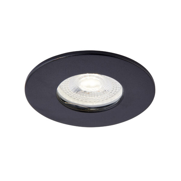 Black IP65 Bezel for Saxby ShieldONE 65 GU10 Downlight