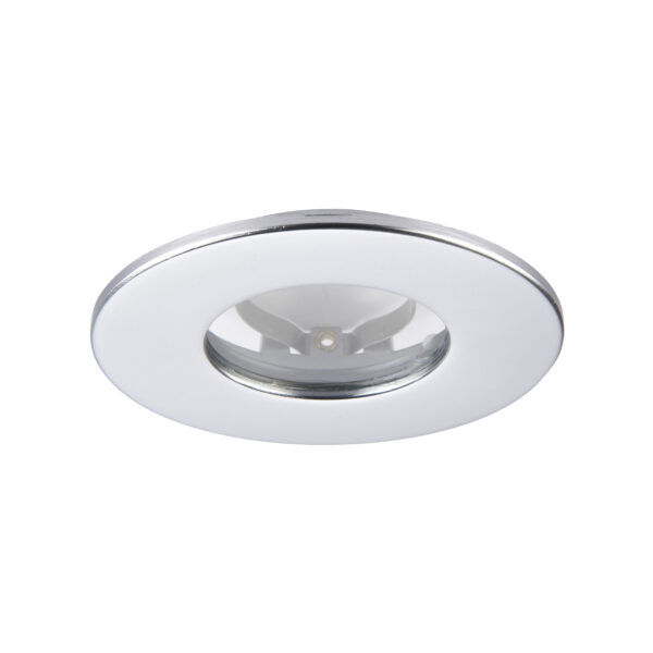 Silver IP65 Bezel for Saxby ShieldONE 65 GU10 Downlight