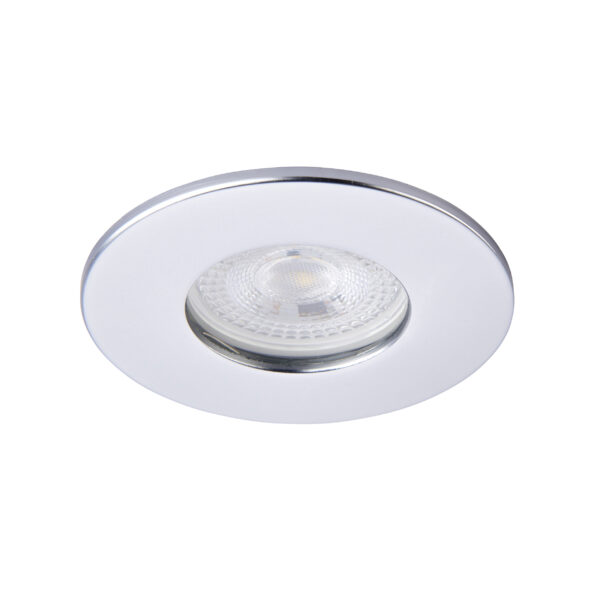 Silver IP65 Bezel for Saxby ShieldONE 65 GU10 Downlight