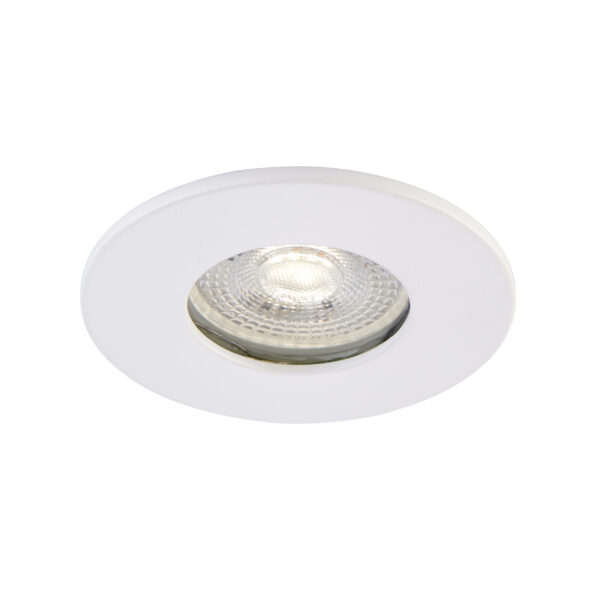 White IP65 Bezel for Saxby ShieldONE 65 GU10 Downlight