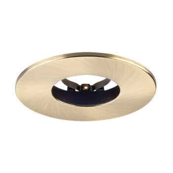 Antique Brass Fixed Bezel for Saxby ShieldONE 75 GU10 Downlight