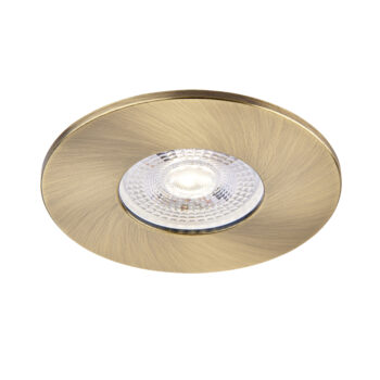 Antique Brass Fixed Bezel for Saxby ShieldONE 75 GU10 Downlight