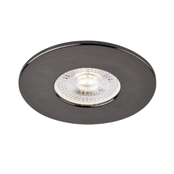 Black Nickle Fixed Bezel for Saxby ShieldONE 75 GU10 Downlight