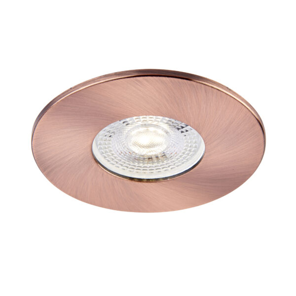 Copper Fixed Bezel for Saxby ShieldONE 75 GU10 Downlight