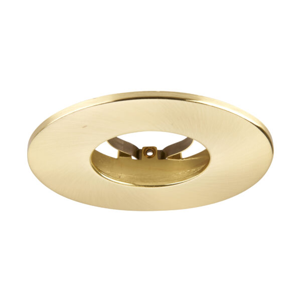 Satin Brass Fixed Bezel for Saxby ShieldONE 75 GU10 Downlight