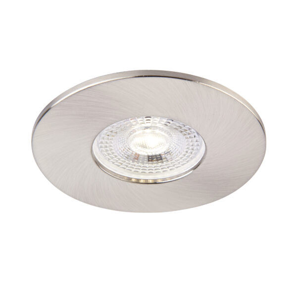 Satin Nickle Fixed Bezel for Saxby ShieldONE 75 GU10 Downlight