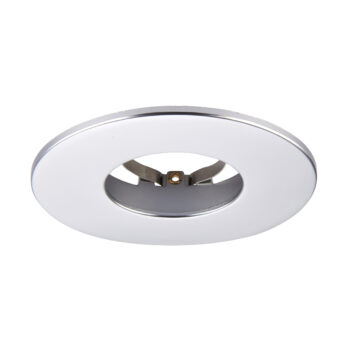 Silver Fixed Bezel for Saxby ShieldONE 75 GU10 Downlight