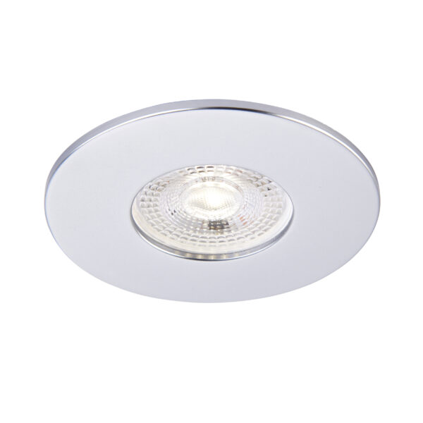 Silver Fixed Bezel for Saxby ShieldONE 75 GU10 Downlight