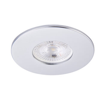 Silver Fixed Bezel for Saxby ShieldONE 75 GU10 Downlight