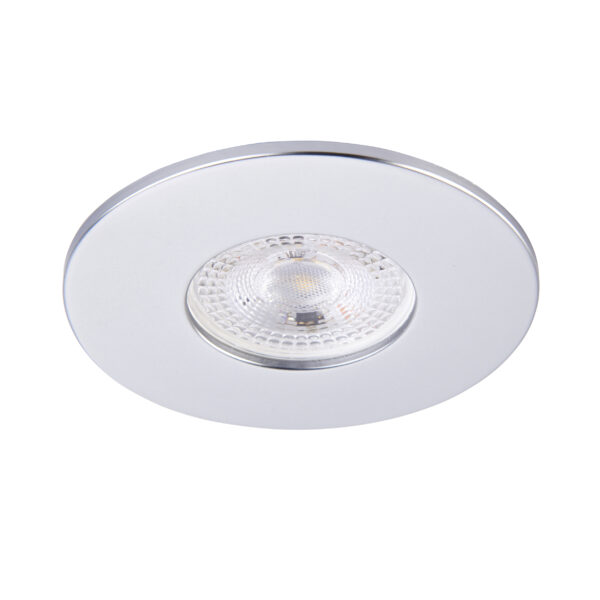 Silver Fixed Bezel for Saxby ShieldONE 75 GU10 Downlight