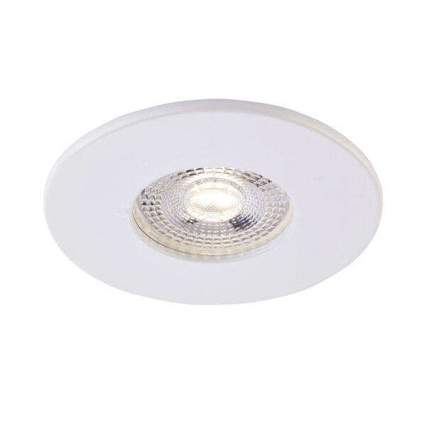 White Fixed Bezel for Saxby ShieldONE 75 GU10 Downlight