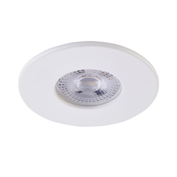 White Fixed Bezel for Saxby ShieldONE 75 GU10 Downlight