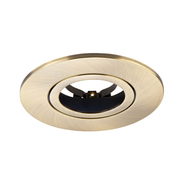 Antique Brass Tilt Bezel for Saxby ShieldONE 75 GU10 Downlight