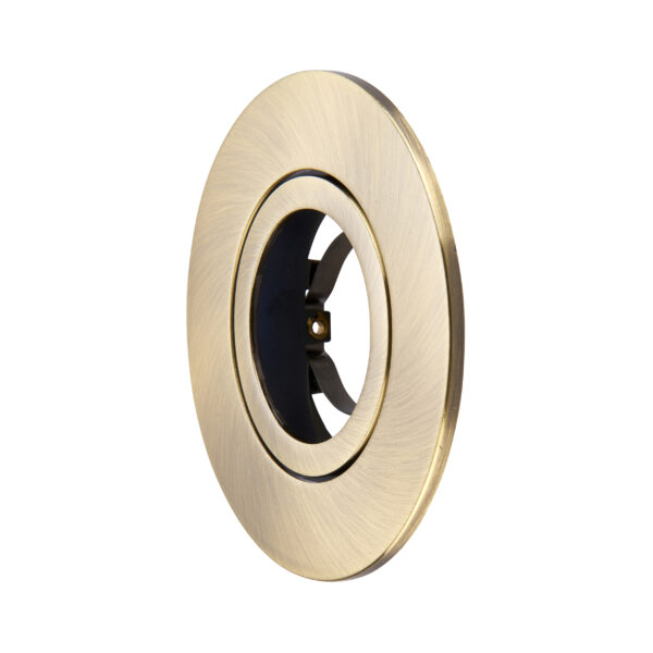 Antique Brass Tilt Bezel for Saxby ShieldONE 75 GU10 Downlight