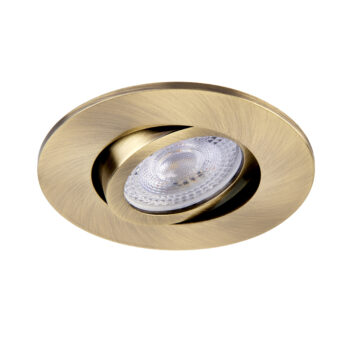 Antique Brass Tilt Bezel for Saxby ShieldONE 75 GU10 Downlight