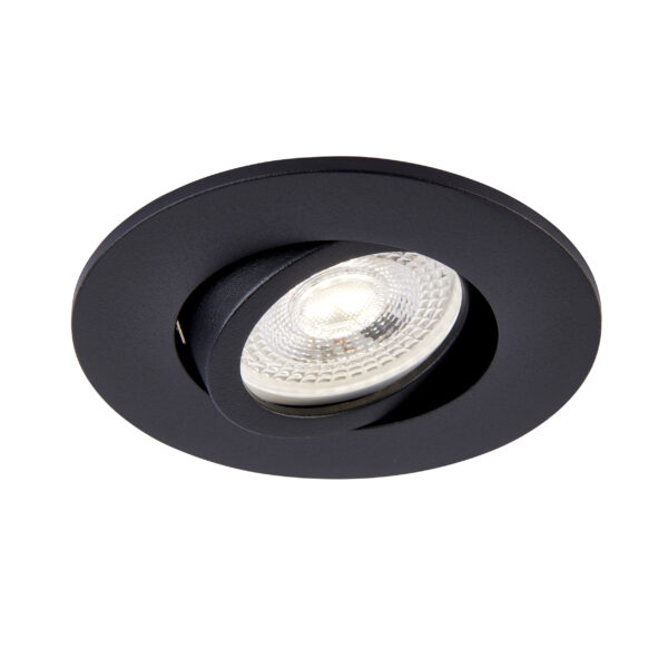 Black Tilt Bezel for Saxby ShieldONE 75 GU10 Downlight