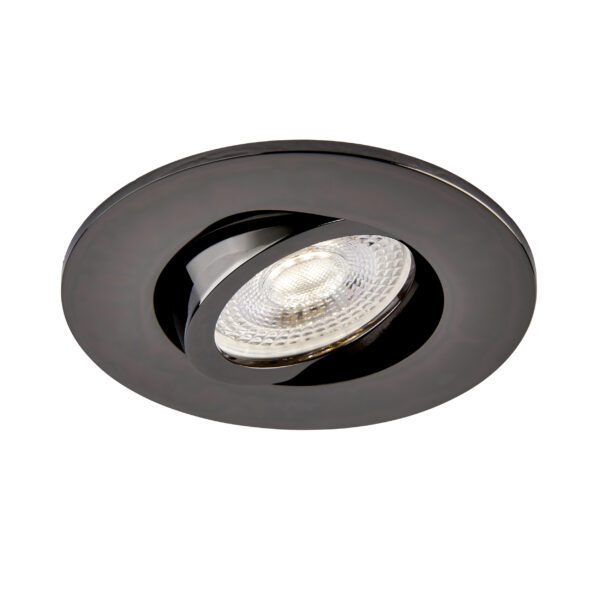 Black Nickel Tilt Bezel for Saxby ShieldONE 75 GU10 Downlight