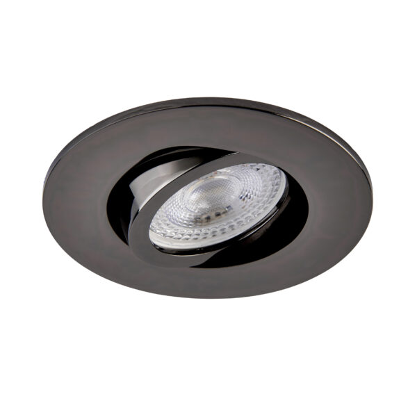 Black Nickel Tilt Bezel for Saxby ShieldONE 75 GU10 Downlight
