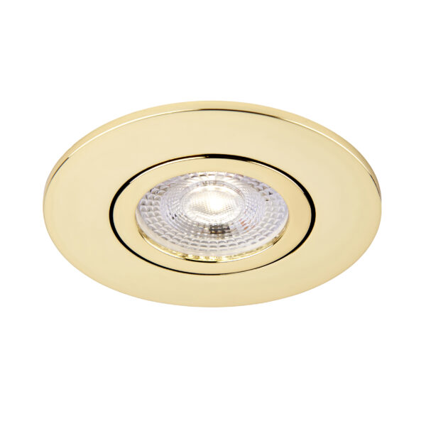 Brass Tilt Bezel for Saxby ShieldONE 75 GU10 Downlight