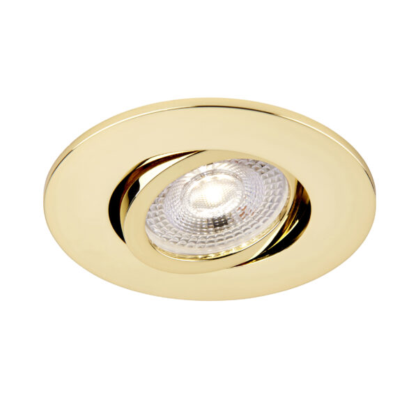Brass Tilt Bezel for Saxby ShieldONE 75 GU10 Downlight